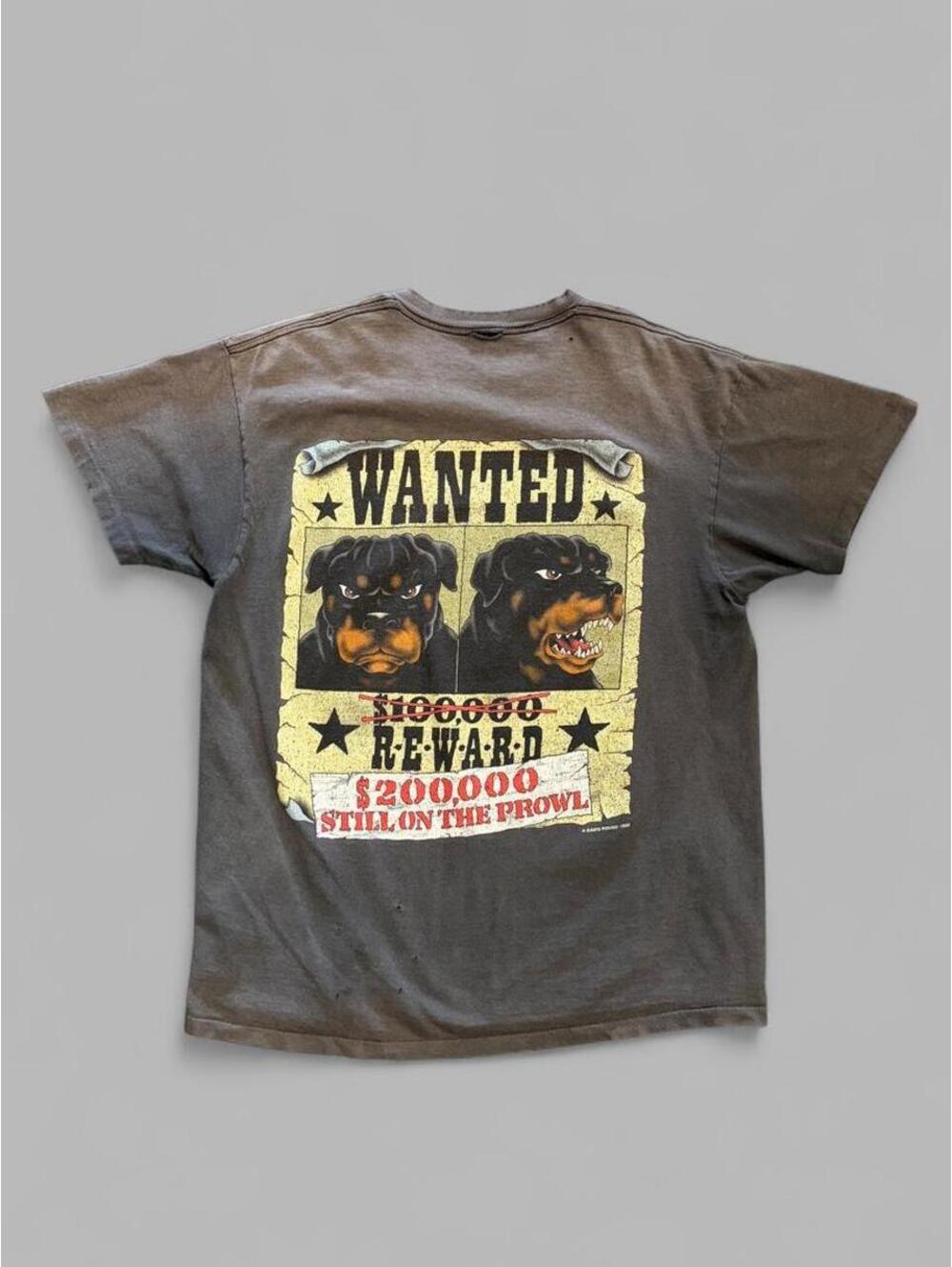 Vintage 1995 Dog Pound Faded Rottweiler Tee